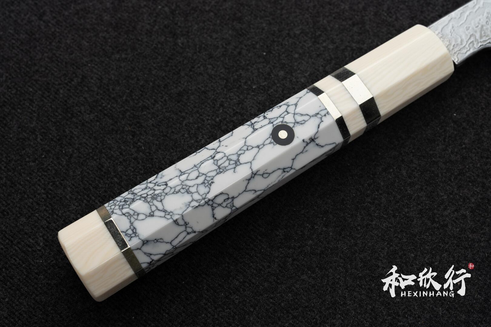 白二鋼 扭轉大馬士革 牛刀 250mm
